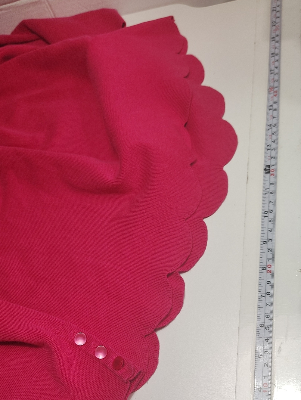 Talbots Petites Hot Pink Scalloped Ribbed Knit Sweater XL Petite - Picture 3 of 3